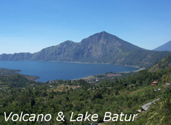 volcano and lake batur in kintamani bali
